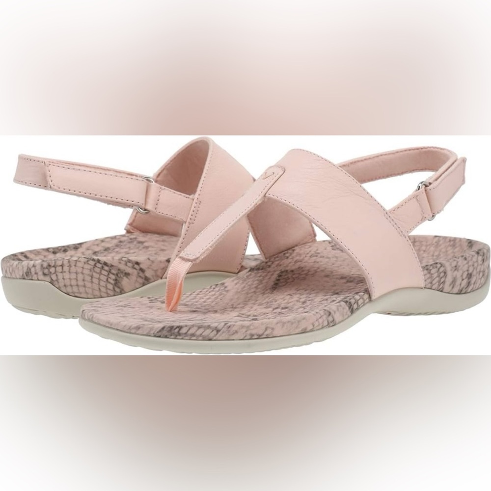 Vionic Tala Pink Snake Print Sandals Size 9US | 41EU
